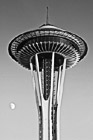Black & White Space Needle & Moon preview