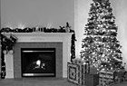 Black & White Christmas Tree & Fireplace preview