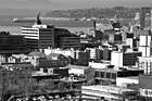 Black & White Seattle Buildings Near Chinatown preview