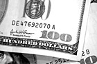 Black & White Close up of $100 Bill preview