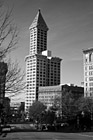 Black & White Road & Tall Building in Seattle preview