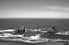 Black & White Pacific Ocean & Rocks preview