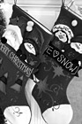 Black & White Christmas Stockings Close Up preview