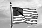 Black & White American Flag & Blue Sky preview