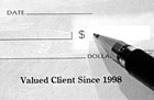 Black & White Pen Writing on a Check preview