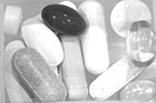 Black & White Vitamin Pills Close Up preview