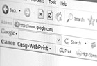 Black & White Google URL on Web Browser preview