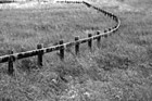 Black & White Wooden Fence & Green Grass preview