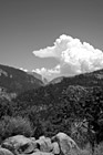 Black & White Half Dome, Puffy Cloud, & Blue Sky preview