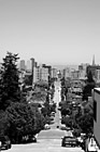 Black & White Long Street in Downtown San Francisco preview