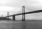 Black & White Black & White Bay Bridge & Clouds preview