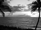 Black & White Pacific Ocean Sunset in Maui, Hawaii preview