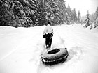 Black & White Walking in the Snow preview