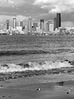 Black & White A View of Seattle from Alki preview