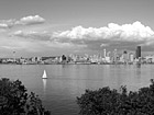 Black & White Sailboat & Seattle View preview