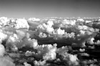 Black & White Puffy Clouds Aerial View preview