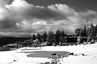 Black & White Lake Tahoe Snow, Clouds, & Beach preview