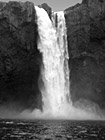 Black & White Snoqualmie Falls Waterfall preview