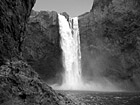 Black & White Snoqualmie Falls & Rock preview