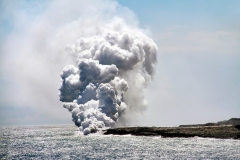 Big Island, Hawaii Lava Entering Ocean