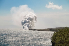 Pacific Ocean Lava  Steam Cloud
