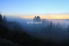 Foggy Sunset Evening