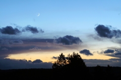 Silhouette Crescent Moon Sky