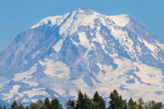 Mt. Rainier Close Up Blue Skies