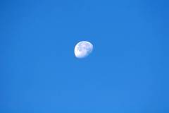 Three Quarters Full Moon in Daytime
