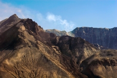 Close Up of Mount St Helens and Steam