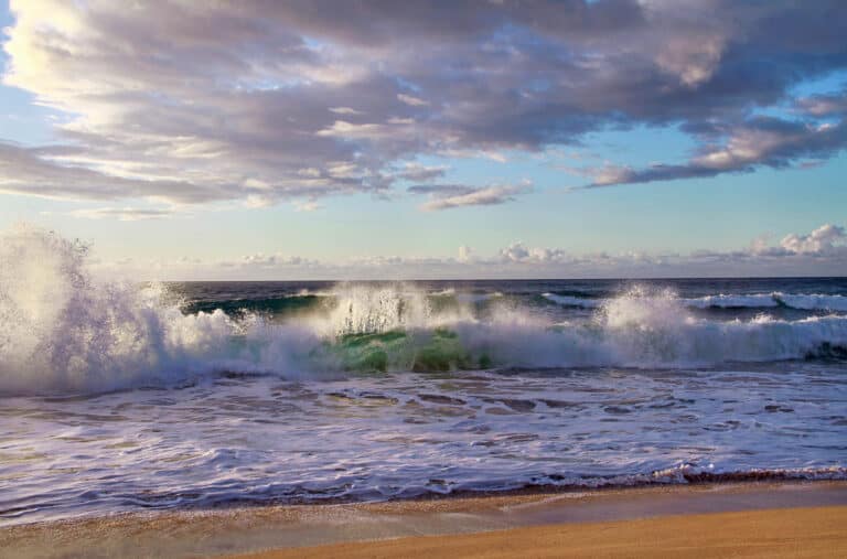 Waves Crashing at Polihale State Park Photo