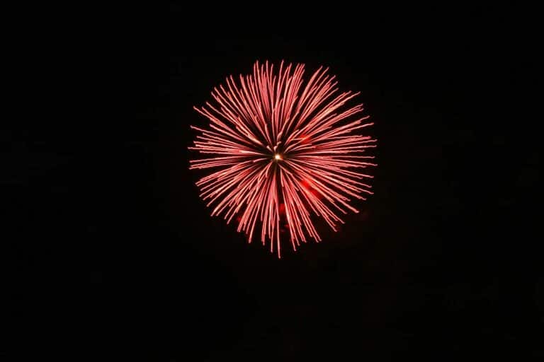 Red Fireworks Photo