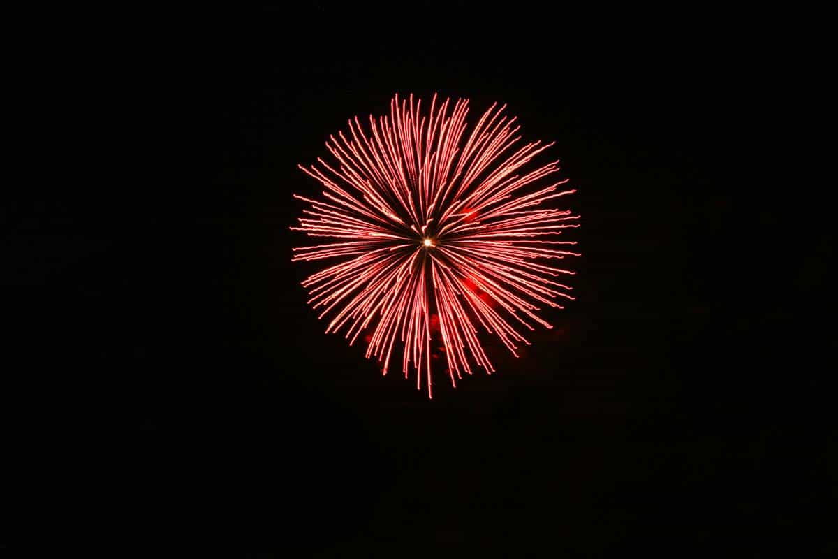 Red Fireworks Photo