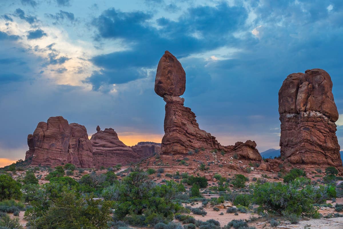 Balanced Rock During Sunrise in Arches National Park Photo Print
