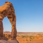 Photo of Delicate Arch from the hiking trail