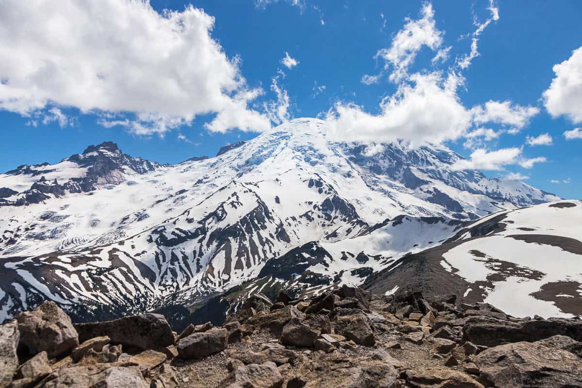 Mt. Rainier from Burroughs-Mountain Trail post photo